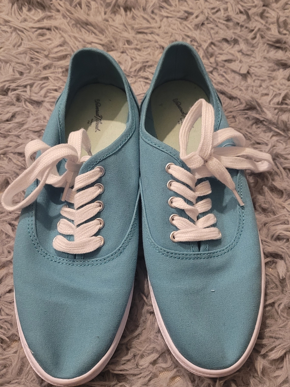 Teal Canvas Lace-Up Women's Sneakers
